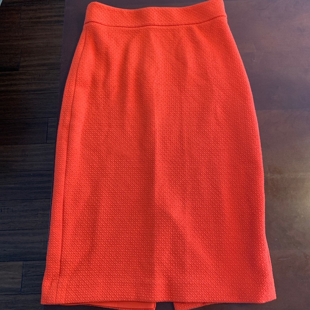 Ann Taylor red/orange pencil skirt